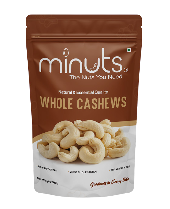 Minuts Whole Cashew W320 (500g Pouch)